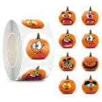 25mm Halloween Party Favors Label Stickers DIY Decorative Labels Cute Smile Pumpkin Seal Stickers