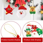 Christmas Tree Pendant Cartoon Santa Claus Elk Snowman Pentagram Plush Dolls Hanging Ornaments - Image 5