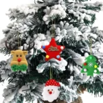 Christmas Tree Pendant Cartoon Santa Claus Elk Snowman Pentagram Plush Dolls Hanging Ornaments - Image 6