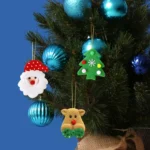 Christmas Tree Pendant Cartoon Santa Claus Elk Snowman Pentagram Plush Dolls Hanging Ornaments - Image 8