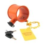 Semi-trailer RV Cylindrical Anti-theft Trailer Lock With Warning Sign - Image 2