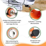 Semi-trailer RV Cylindrical Anti-theft Trailer Lock With Warning Sign - Image 6