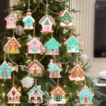 PVC Christmas House Pendants Christmas Tree Decorations Scene Arrangement Props - Image 2