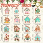 PVC Christmas House Pendants Christmas Tree Decorations Scene Arrangement Props - Image 3
