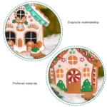 PVC Christmas House Pendants Christmas Tree Decorations Scene Arrangement Props - Image 4