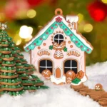 PVC Christmas House Pendants Christmas Tree Decorations Scene Arrangement Props - Image 5