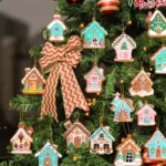 PVC Christmas House Pendants Christmas Tree Decorations Scene Arrangement Props - Image 6