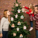 PVC Christmas House Pendants Christmas Tree Decorations Scene Arrangement Props - Image 8