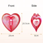 Outdoor Wind Chime Heart Shape Bird Repeller Garden Decoration Bird Catcher - Image 3