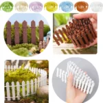 90cm Miniature Wooden Fence DIY Fairy Garden Mini Landscape Ornament - Image 5