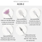 Manicure Grinding Heads Set Nail Polishers Accessories Nail Tools - Image 7