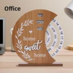 Wooden Manual Rotating Perpetual Calendar Home Decoration Ornaments - Image 2