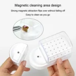 30 Holes Nail Art Drill Bits Storage Box Dustproof Display Rack With Cleaning Brush - Image 4