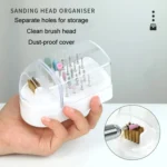 30 Holes Nail Art Drill Bits Storage Box Dustproof Display Rack With Cleaning Brush - Image 8
