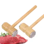 Multifunctional Double-Sided Wooden Handle Meat Hammer Kitchen Steak Tendon Breaker - Image 2