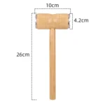 Multifunctional Double-Sided Wooden Handle Meat Hammer Kitchen Steak Tendon Breaker - Image 3