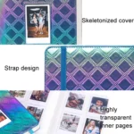 3 Inch 288 Pockets Hollowed Embroidery Line Square Album Celebrity Small Card Photo Large Capacity Card Album - Image 6
