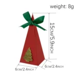 10pcs Christmas Candy Boxes Triangle New Year Party Xmas Gift Paper Packaging Box - Image 5