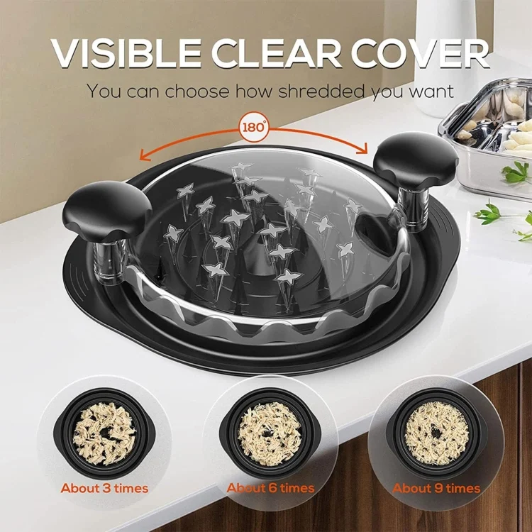 TBD06052908_B4.webp Chicken Shredder Machine With Transparent Lid Anti-Slip Meat Shredder Tool - Image 5