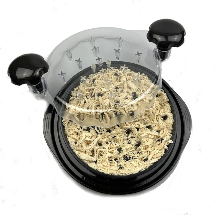 TBD06052909_B1.webp 10 Inch Chicken Shredder Machine With Transparent Lid Anti-Slip Meat Shredder Tool - Image 2