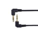 3.5mm Stereo Car Audio Cable PU Gold-plated Elbow Spring Cable - Image 3
