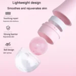 Natural Rose Quartz Face Oil Absorbing Roller Volcanic Stone Facial Skin Repair Cleansing Massager - Image 6