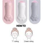 Natural Rose Quartz Face Oil Absorbing Roller Volcanic Stone Facial Skin Repair Cleansing Massager - Image 10