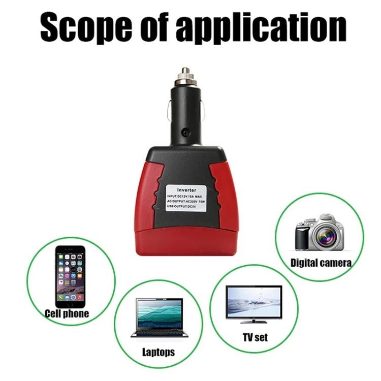 TBD06052965_B4.webp 75W Car Inverter Voltage Conversion USB Port Charger - Image 5