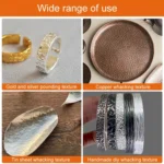 Handmade DIY Square Hammer Gold And Silver Jewelry Texture Hammer - Image 5