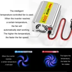 200W Modified Sine Wave Inverter Car Mobile Phone 2.1A Universal Power Supply - Image 8
