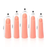 5pcs /Set Nail Art Silicone Fake Fingers Insertable Nail Piece Practice Finger Molds - Image 3