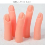 5pcs /Set Nail Art Silicone Fake Fingers Insertable Nail Piece Practice Finger Molds - Image 4