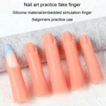 5pcs /Set Nail Art Silicone Fake Fingers Insertable Nail Piece Practice Finger Molds - Image 6