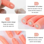 5pcs /Set Nail Art Silicone Fake Fingers Insertable Nail Piece Practice Finger Molds - Image 7