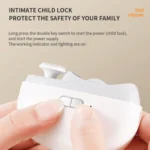 CH-705 2-in-1 Multifunctional Electric Nail Grinder with Light Children Anti-pinch Nail Clippers - Image 7