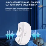 CH-705 2-in-1 Multifunctional Electric Nail Grinder with Light Children Anti-pinch Nail Clippers - Image 9