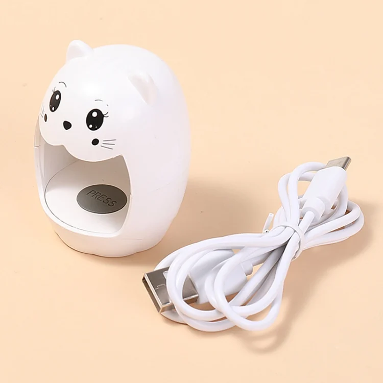 Mini LED Nail Light Therapy Lamp USB Quick Drying Nail Polish Baking Lamp