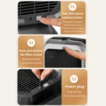 Desktop Range Hood Barbecue Small Movable Liftable Extractor Hood 2 Wind Speeds Adjust - Image 11