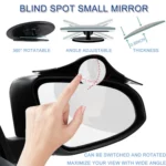 1pair Car Rearview Mirror Rain Eyebrow Blind Spot Reversing Round Mirror - Image 4