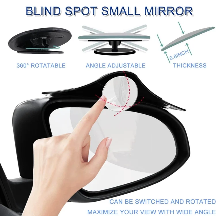 TBD06053030_B3.webp 1pair Car Rearview Mirror Rain Eyebrow Blind Spot Reversing Round Mirror - Image 4