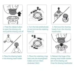 6pcs/ Set SH50 Replacement Blade for Philips Electric Shaver S5000 Series S5211 S5230 S5570 S5420 - Image 6