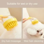 Long Handle Pet Bathing Brush Silicone Dogs Cats Cleaning Massage Brush Grooming Comb - Image 11