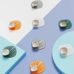 4pcs / Set Household No-Punch Seashell Hooks Bathroom Kitchen Sticky Hooks - Image 2