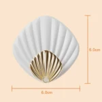 4pcs / Set Household No-Punch Seashell Hooks Bathroom Kitchen Sticky Hooks - Image 3
