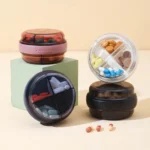 Mini Portable Double Compartment Sealed Medicine Organizer - Image 2