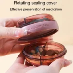 Mini Portable Double Compartment Sealed Medicine Organizer - Image 4