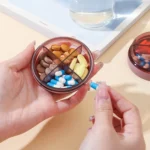 Mini Portable Double Compartment Sealed Medicine Organizer - Image 6