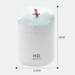 500ml Snowman Humidifier USB Desktop Large Capacity Colorful Ambient Light Air Humidifier - Image 3