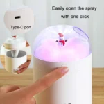 500ml Snowman Humidifier USB Desktop Large Capacity Colorful Ambient Light Air Humidifier - Image 7