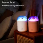 500ml Snowman Humidifier USB Desktop Large Capacity Colorful Ambient Light Air Humidifier - Image 10